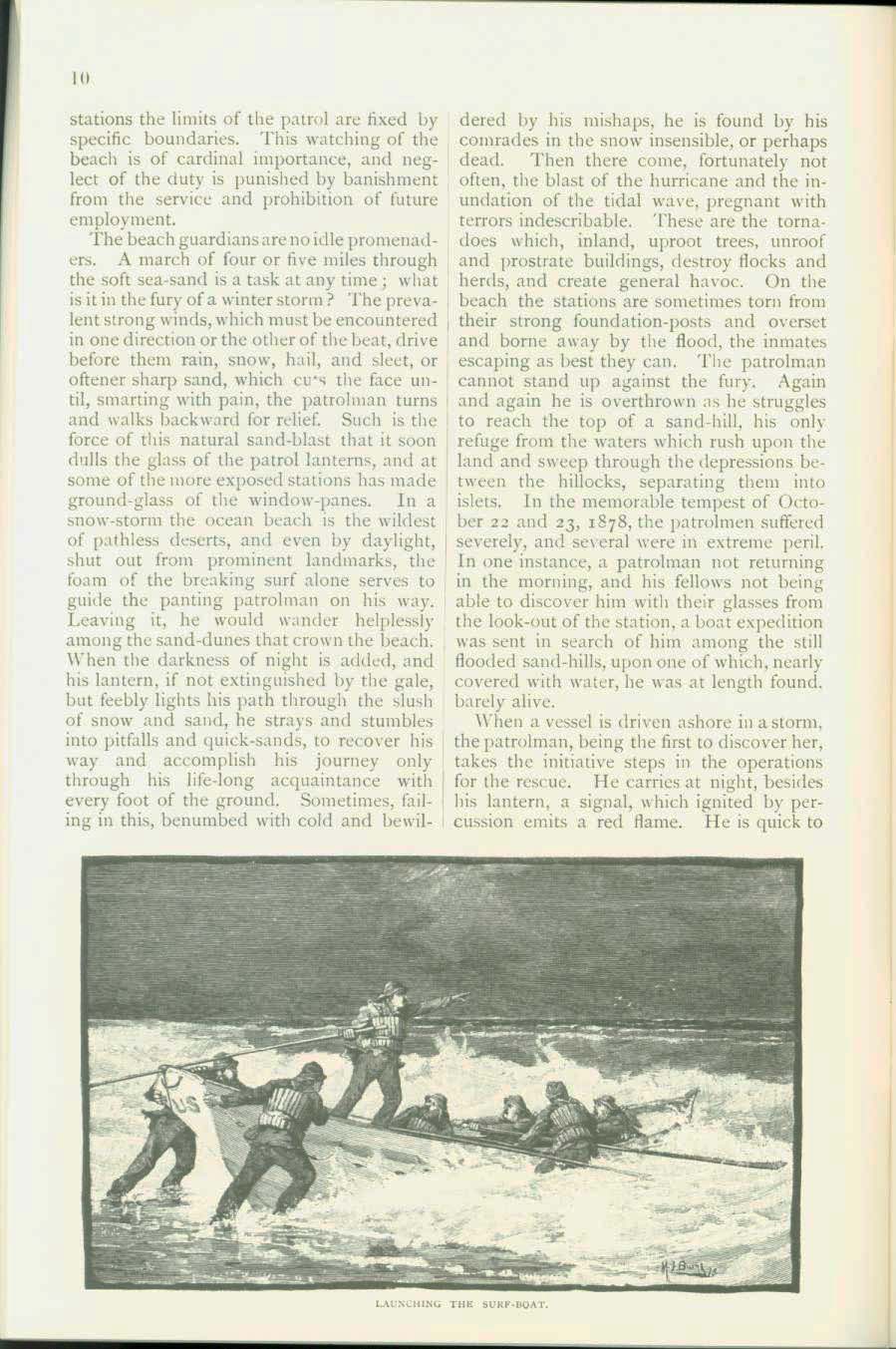 THE UNITED STATES LIFE-SAVING SERVICE--1880; predecessor to today's Coast Guard. vist0071e